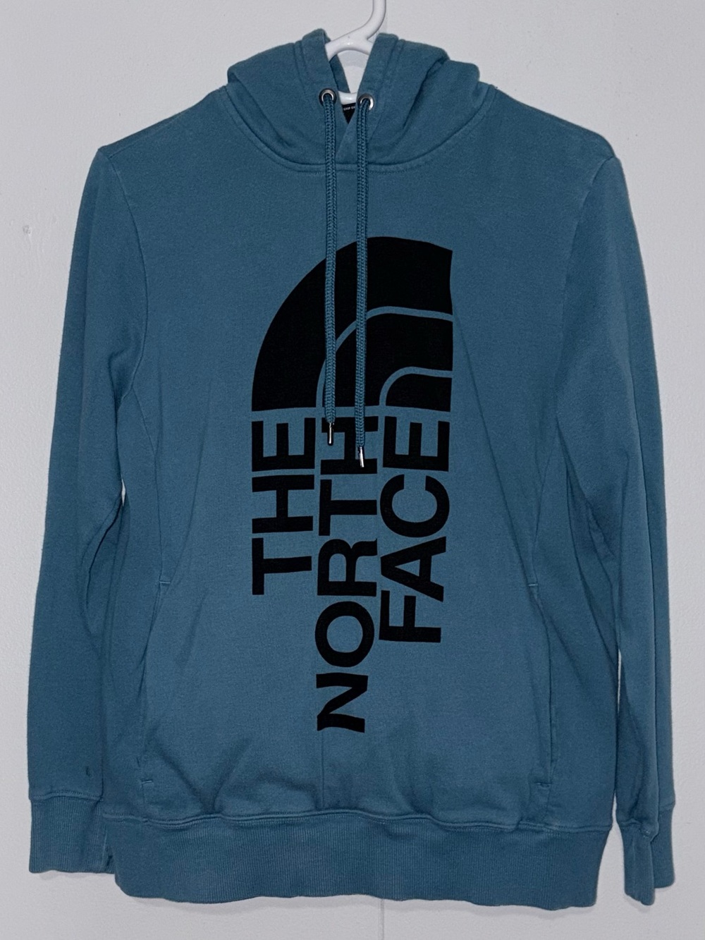 The North Face Women’s Medium Teal Blue Vertical Logo Pullover Hoodie Gorpcore